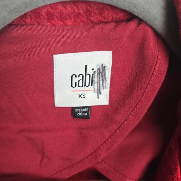 Cabi Celebration Red Houndstooth Jacket XS Casual Dressy Chic Vamp Classic Coat - Picture 9 of 16